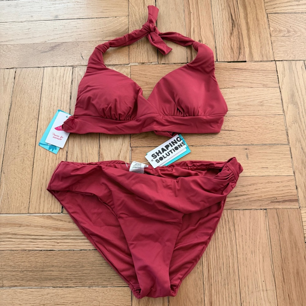 Brand New Calzedonia Padded Wireless Triangle Swimsuit Bikini Set Small